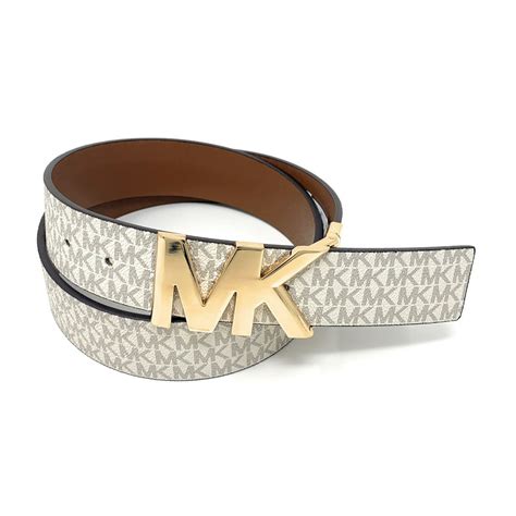 michael michael kors reversible signature leather belt|michael kors belt logo.